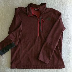 North face maroon quarter zip